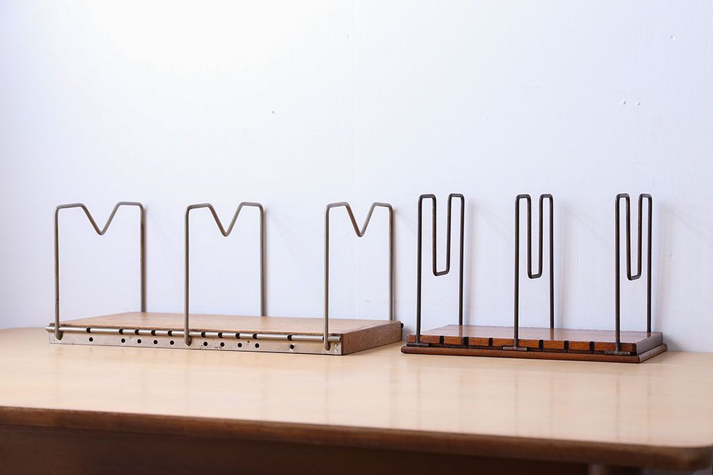 レトロ家具　昭和レトロ　本立て大小2個セット