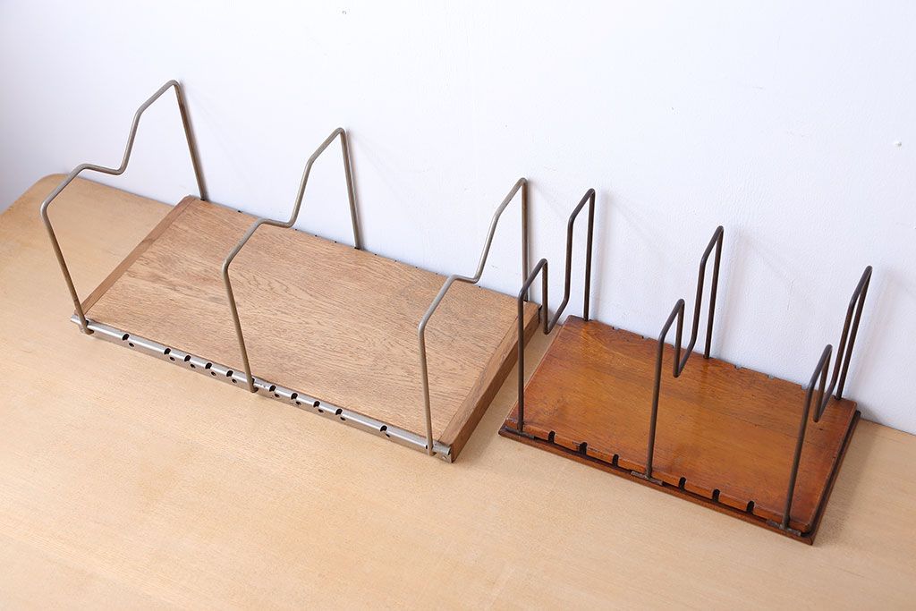 レトロ家具　昭和レトロ　本立て大小2個セット