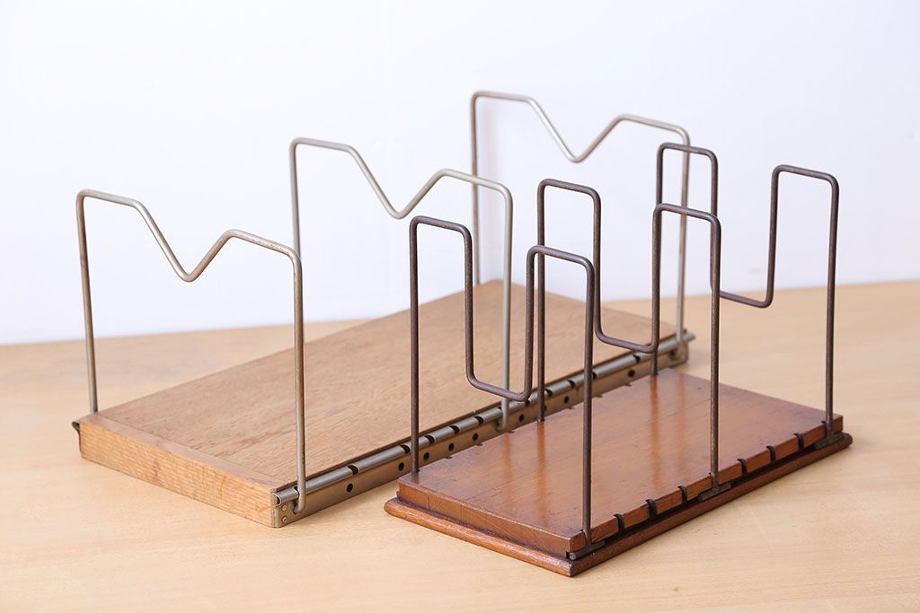 レトロ家具　昭和レトロ　本立て大小2個セット