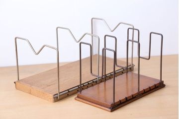 レトロ家具　昭和レトロ　本立て大小2個セット