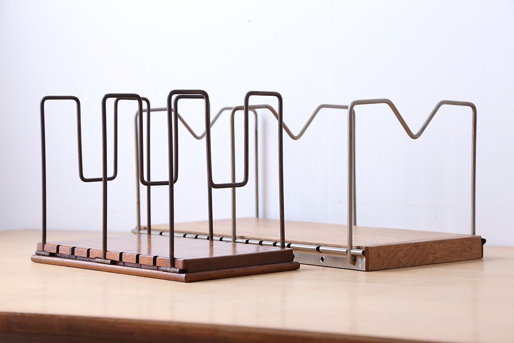 レトロ家具　昭和レトロ　本立て大小2個セット