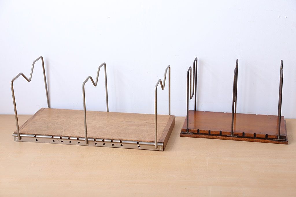 レトロ家具　昭和レトロ　本立て大小2個セット