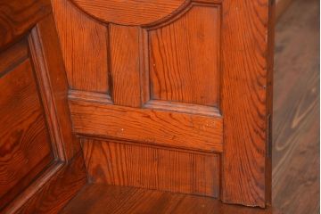 アンティーク家具　イギリスアンティーク　パイン材のチャーチベンチ