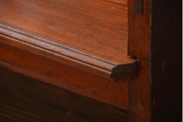 アンティーク家具　イギリスアンティーク　パイン材のチャーチベンチ