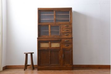 レトロ家具　昭和レトロ　味わい深い食器棚