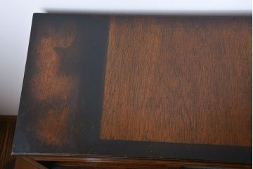 レトロ家具　昭和レトロ　ダイヤガラス入りカップボード