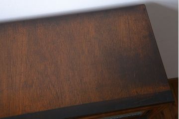 レトロ家具　昭和レトロ　ダイヤガラス入りカップボード