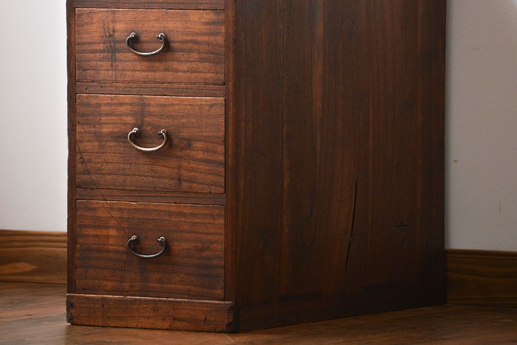 アンティーク家具　 古民具・骨董　桐材!4杯小引き出し