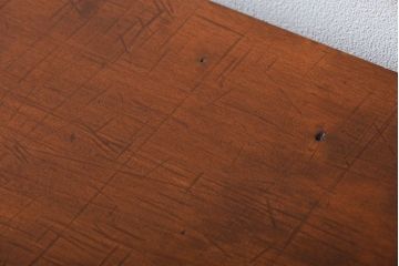 アンティーク家具　天板一枚板　古材を使った鉄脚テーブル