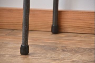 アンティーク家具　天板一枚板　古材を使った鉄脚テーブル
