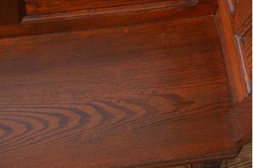 アンティーク家具　イギリスアンティーク　パイン材のチャーチベンチ(2)