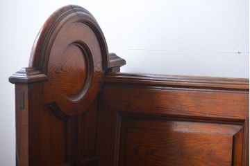アンティーク家具　イギリスアンティーク　パイン材のチャーチベンチ(3)