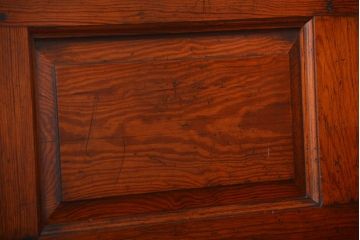 アンティーク家具　イギリスアンティーク　パイン材のチャーチベンチ(3)