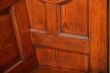 アンティーク家具　イギリスアンティーク　パイン材のチャーチベンチ(3)