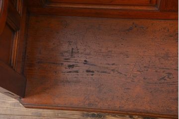 アンティーク家具　イギリスアンティーク　パイン材のチャーチベンチ(3)