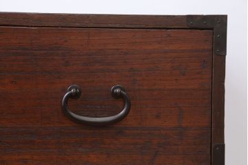 アンティーク家具　古民具・骨董　シンプルな時代箪笥ローボード(1)