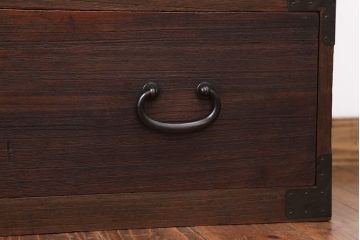 アンティーク家具　古民具・骨董　シンプルな時代箪笥ローボード(1)