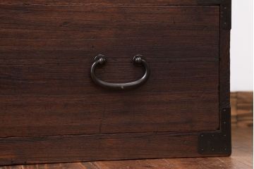 アンティーク家具　古民具・骨董　シンプルな時代箪笥ローボード(2)