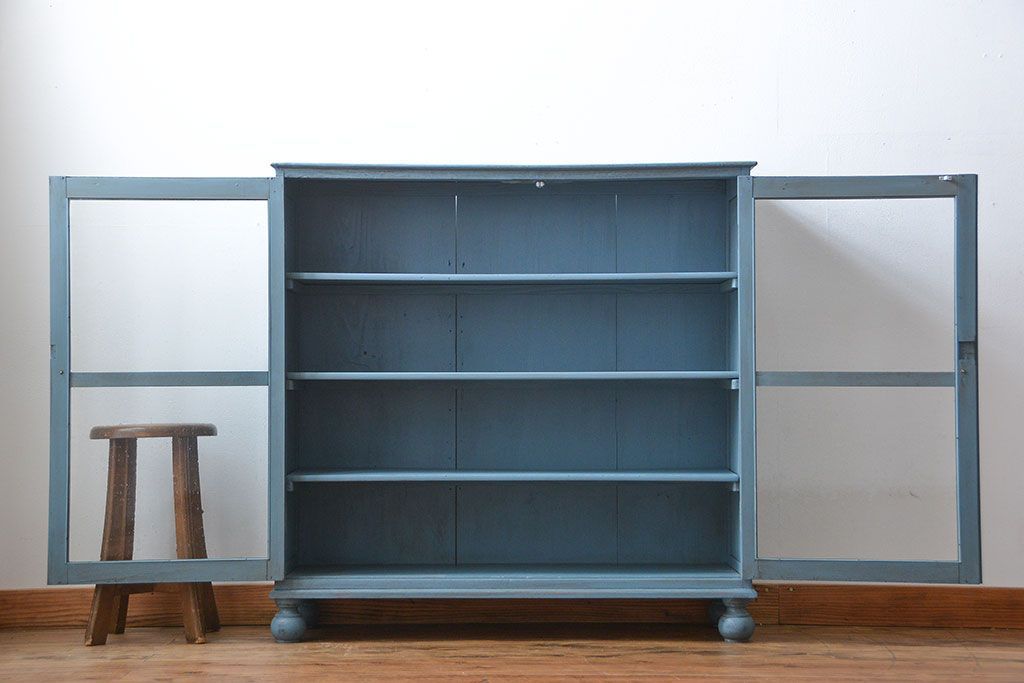 アンティーク家具　アンティークペイント　かわいい本箱