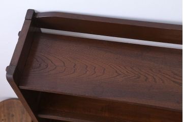 レトロ家具　昭和レトロ シンプルな楔(くさび)式本棚