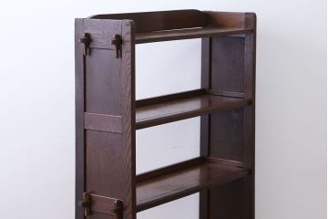 レトロ家具　昭和レトロ シンプルな楔(くさび)式本棚