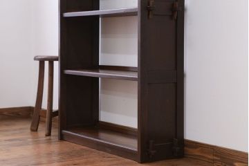 レトロ家具　昭和レトロ シンプルな楔(くさび)式本棚