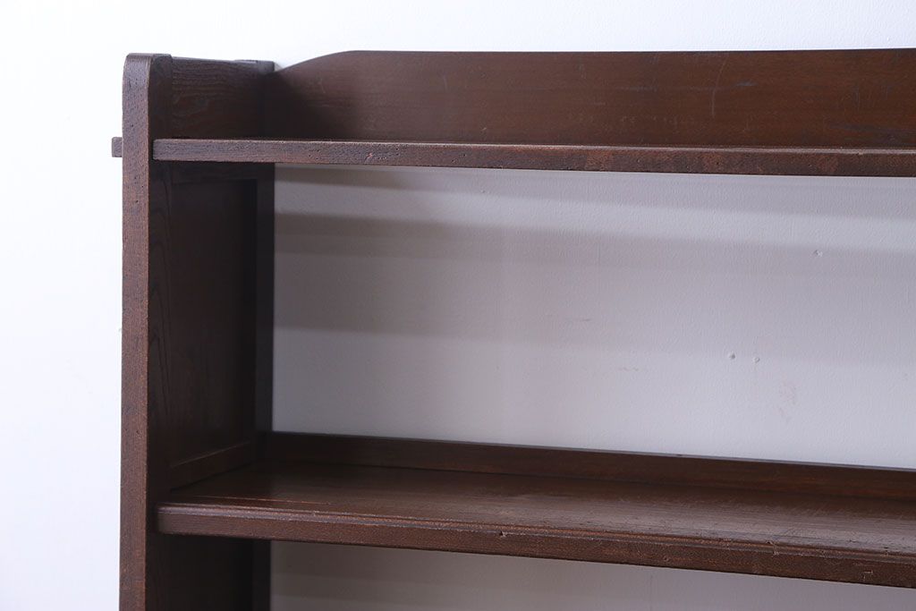 レトロ家具　昭和レトロ シンプルな楔(くさび)式本棚