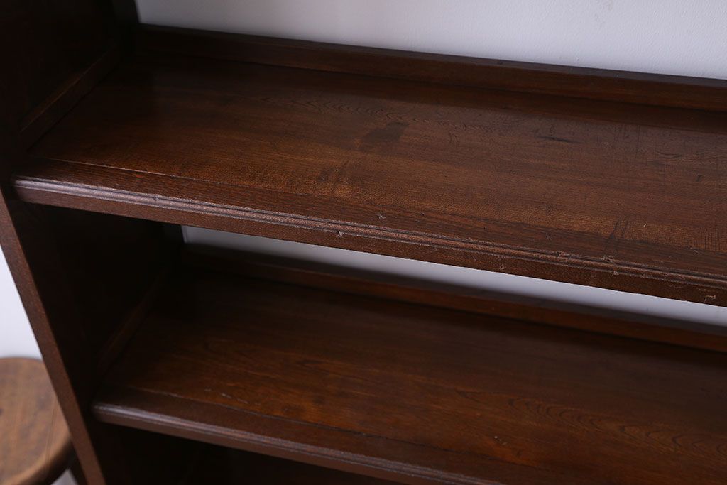 レトロ家具　昭和レトロ シンプルな楔(くさび)式本棚