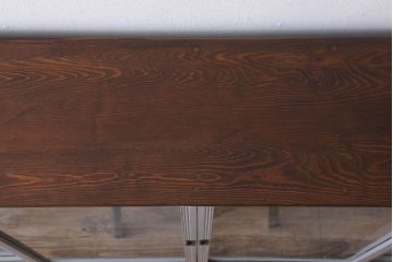 アンティーク家具　アンティークペイント　脚付き!薄型サイドキャビネット(サイドボード)