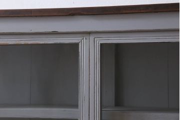 アンティーク家具　アンティークペイント　脚付き!薄型サイドキャビネット(サイドボード)