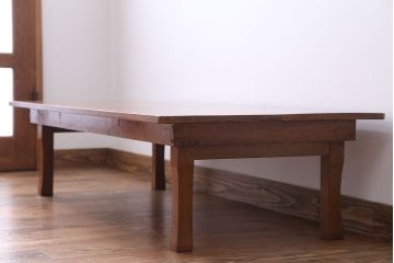 アンティーク家具　欅材　大きな角ちゃぶ台