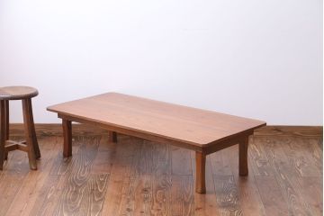 アンティーク家具　欅材　大きな角ちゃぶ台