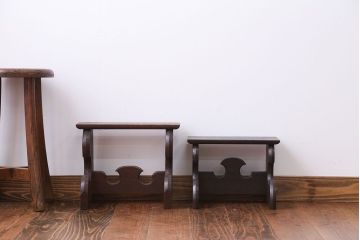 アンティーク雑貨　古民具・骨董　花台大小2台セット