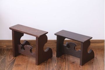 アンティーク雑貨　古民具・骨董　花台大小2台セット