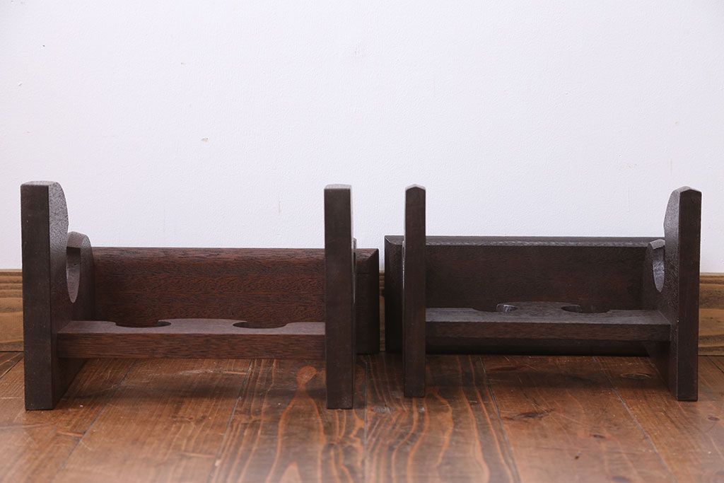 アンティーク雑貨　古民具・骨董　花台大小2台セット