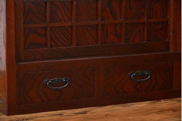 中古　欅の木目が美しい水屋箪笥(1)