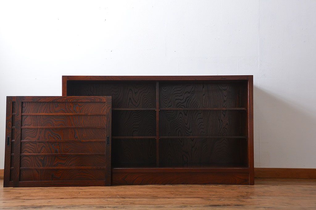 中古　欅の木目が美しい水屋箪笥(2)