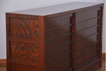 中古　欅の木目が美しい水屋箪笥(2)