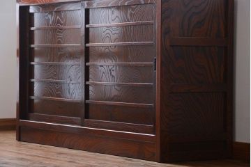 中古　欅の木目が美しい水屋箪笥(2)