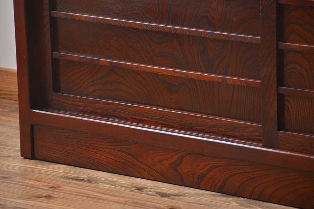 中古　欅の木目が美しい水屋箪笥(2)