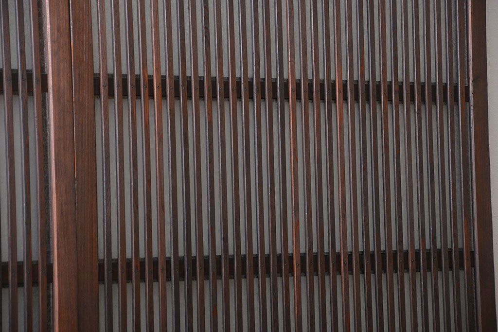 古民具・骨董　ガラス入り格子戸2枚セット