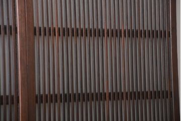 古民具・骨董　ガラス入り格子戸2枚セット