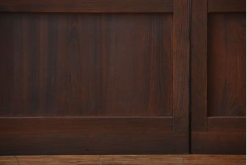 古民具・骨董　ガラス入り格子戸2枚セット