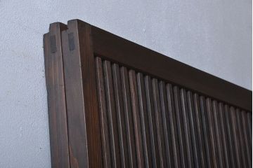 古民具・骨董　ガラス入り格子戸2枚セット