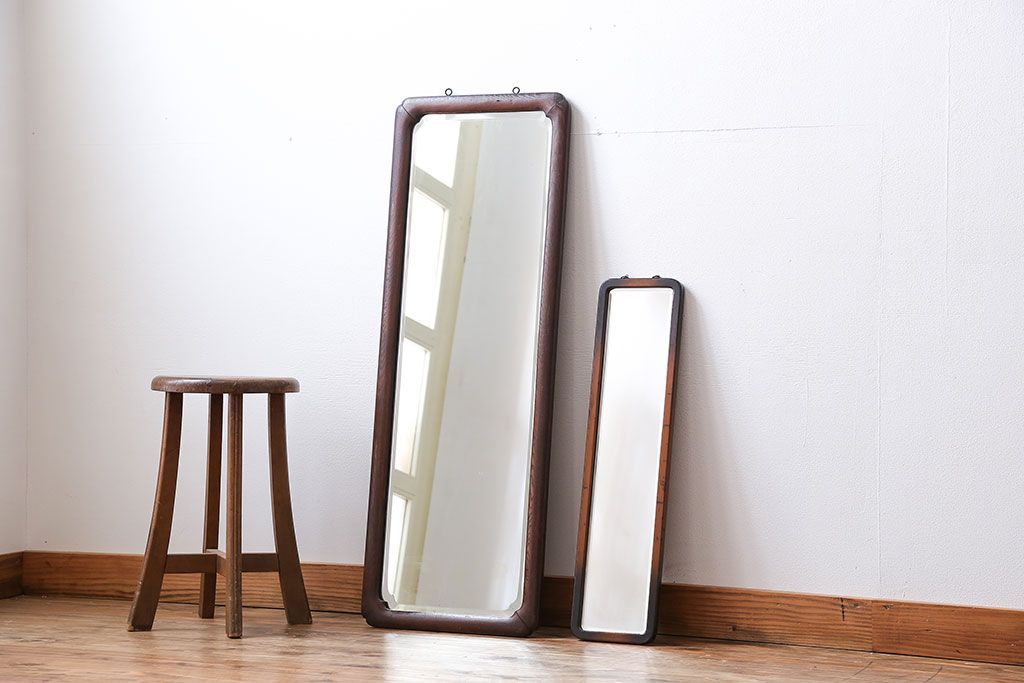 アンティーク雑貨　アンティーク　鏡大小2個セット