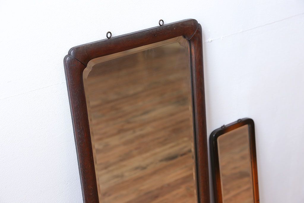 アンティーク雑貨　アンティーク　鏡大小2個セット