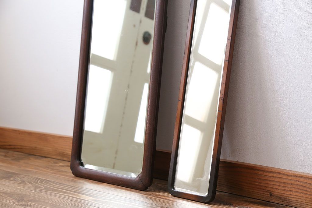 アンティーク雑貨　アンティーク　鏡大小2個セット