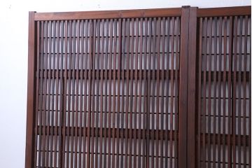 古民具・骨董　裏障子付き　格子戸4枚セット(1)