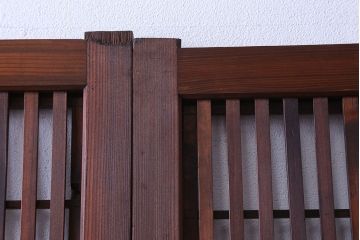 古民具・骨董　裏障子付き　格子戸4枚セット(1)