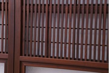 古民具・骨董　裏障子付き　格子戸4枚セット(1)